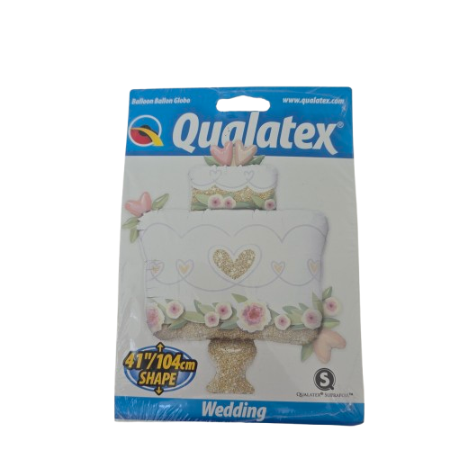 Qualatex „Glitter Gold Wedding Cake“ SuperShape XL Folienballon