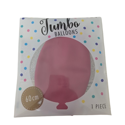Jumbo Luftballon Rosa 60 cm – Riesenballon für Geburtstag, Babyshower & Partydeko
