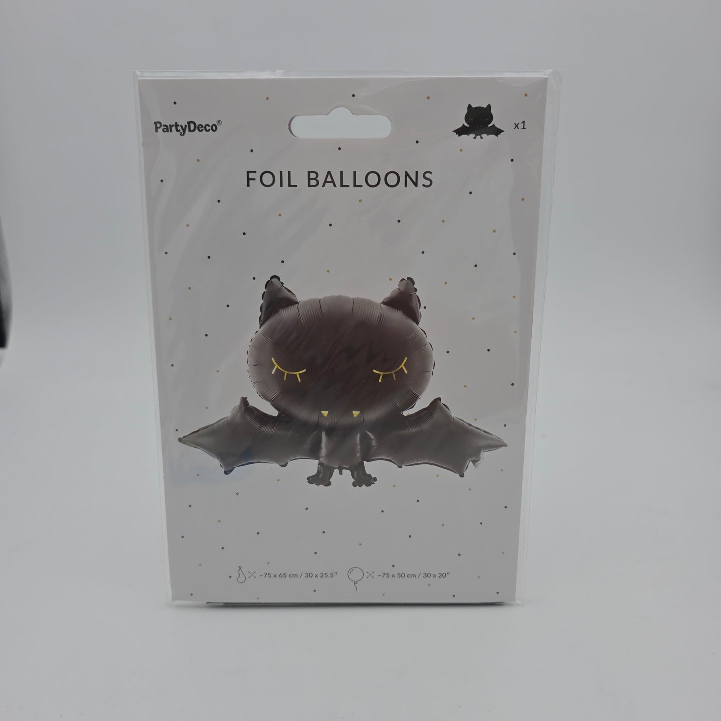 Halloween Folienballon "Fledermaus" Schwarz - Niedliches Bat Design