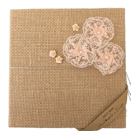 Gästebuch Jute – Vintage-Look