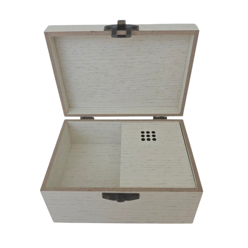 Elegante Ringbox Holz – „Mr. & Mrs.“ Box mit 3D-Ringmotiv