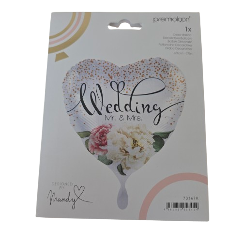 Wedding Mr. & Mrs. Herzluftballon- Hochzeitdekortion Geschenkidee