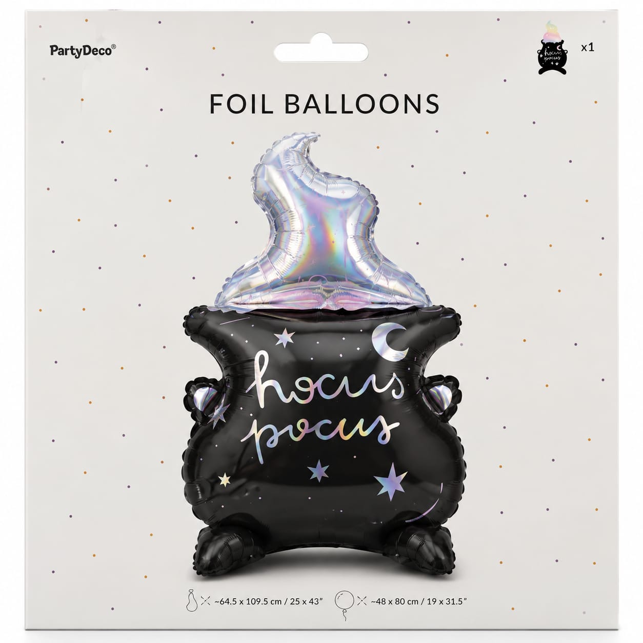 Halloween Folienballon "Hocus Pocus" Hexenkessel - XL 109,5 cm