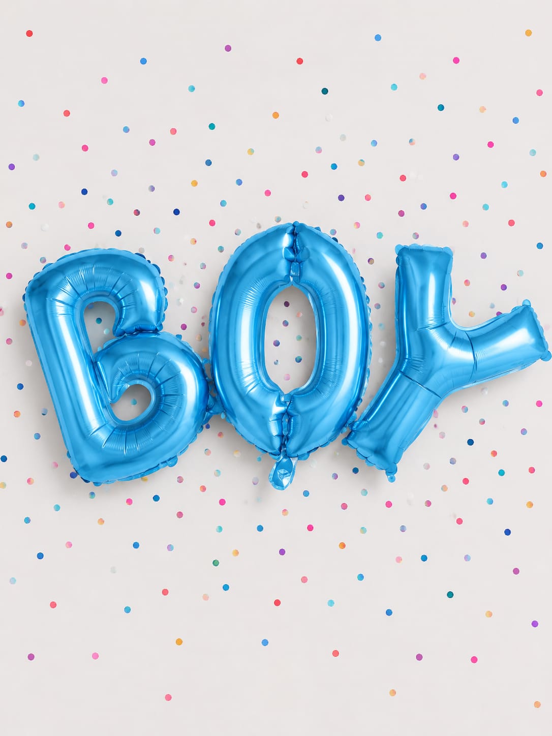 Folienballon-Set,,Boy" -Blaue Buchstabenballons für Baby Shower & Gender Reveal