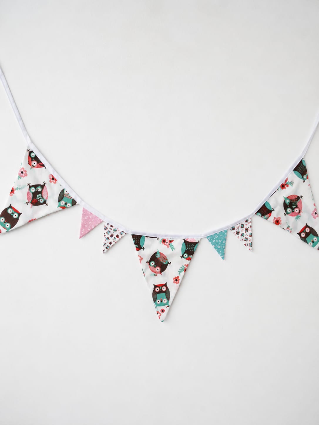 Stoff-Wimpelkette Eulen-3,5m Partydeko