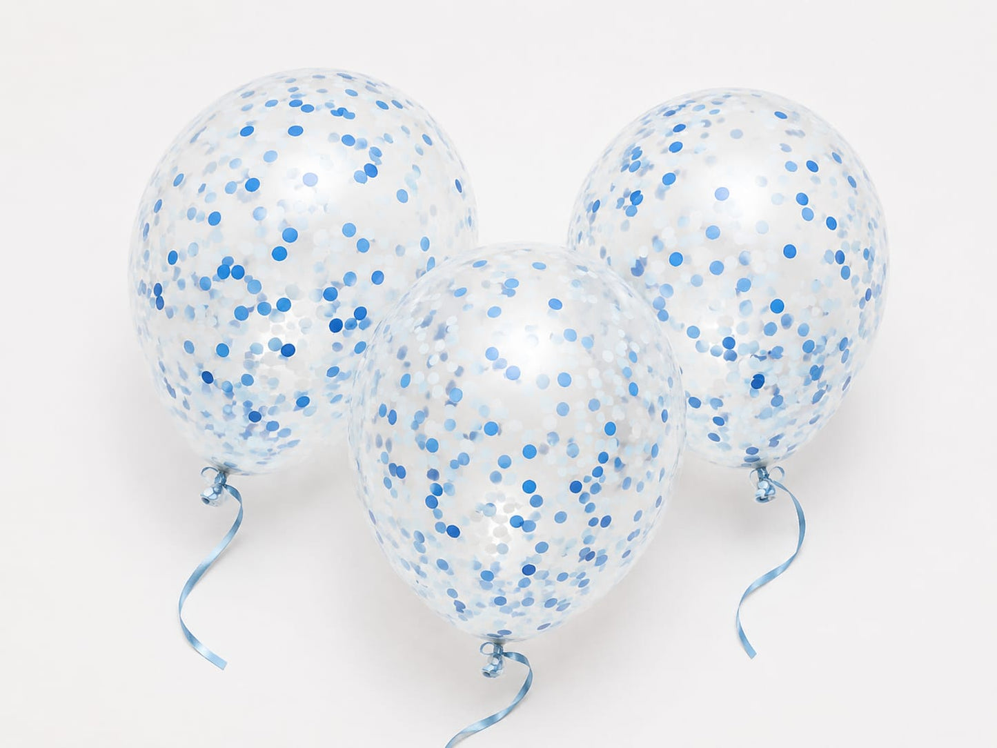 Konfetti-Luftballons Blau-Baby Shower Ballons,30cm (5Stück)