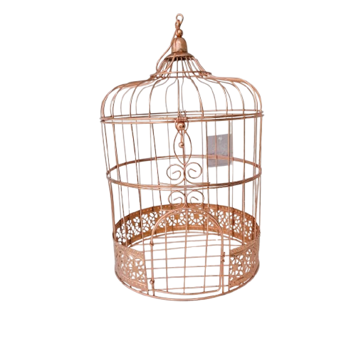Deko-Käfig Dekorativer Vogelkäfig 24cm RoseGold