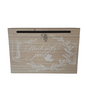 Briefbox Holz – „Hochzeitspost“ Kartenbox mit Einwurfschlitz