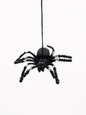 Hängende Halloween-Spinne Schwarz - Gruselige Deko-Spinne mit Aufhängung