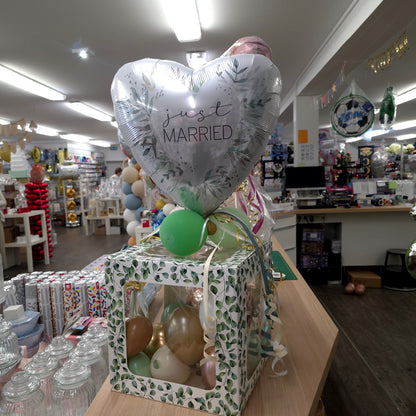 Qualatex XXL Folienballon Herz- Just Married 91cm