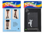 Geister Strumpfhose Damen Schwarz-Geister-Motiv für Halloween