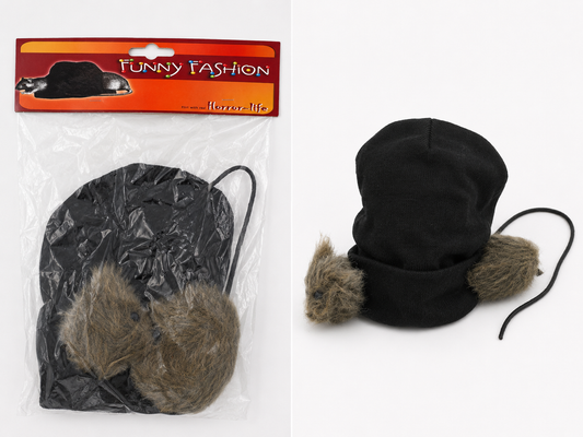 Halloween Hut mit Ratte - Gruseliger Kostümhut