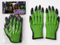 Hexenhandschuh Grün - Halloween Kostümzubehör mit langen Krallen