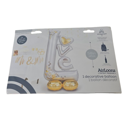 Anagram AirLoonz „L-O-V-E Wedding“ XXL Folienballon – Hochzeit & Valentinstag