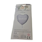 Folienballon Herz Hochzeit - Elegantes Design in Weiss & Silber