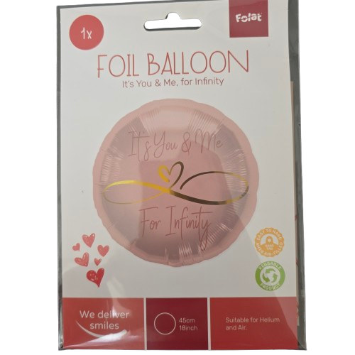 Folienballon "It's You & Me For Infinity" Rosegold - 45 cm