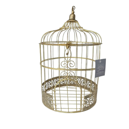Deko-Käfig Dekorativer Vogelkäfig, 24 cm, Gold
