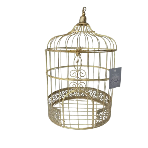 Deko-Käfig Dekorativer Vogelkäfig, 24 cm, Gold