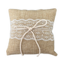 Ringkissen Jute – Vintage-Look mit Spitze & Kordelschleife