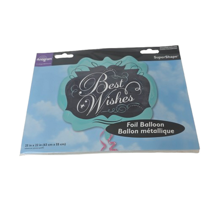 Folienballon Best Wishes - Chalkboard XXL SuperShape