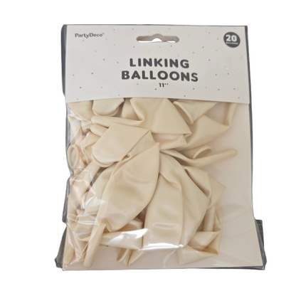 Linking Ballons Creme 13" - 20 Stueck
