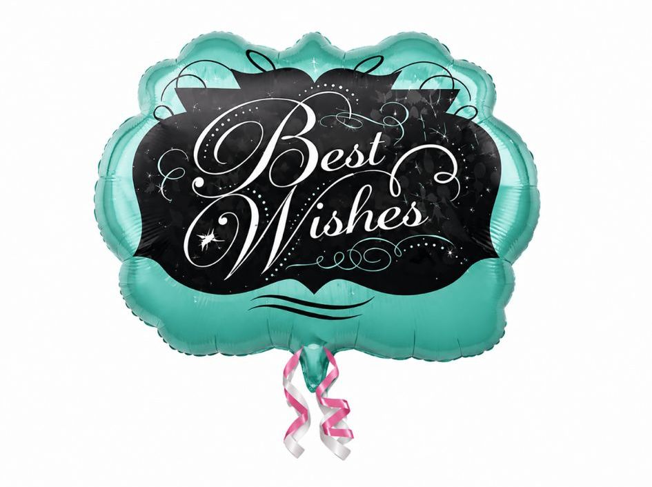 Folienballon Best Wishes - Chalkboard XXL SuperShape