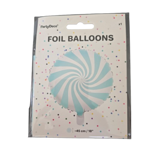 Folienballon Mint-Weiss - 45 cm