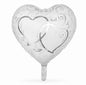 Party Factory Folienballon Herz - Silberne Herzen 45cm