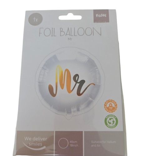 Folienballon Mr. Rund - Elegante Hochzeitsdekoration
