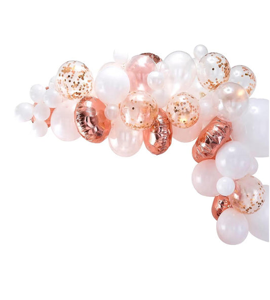 DIY Ballonbogen-Set Rosegold & Weiß (70 Teile)