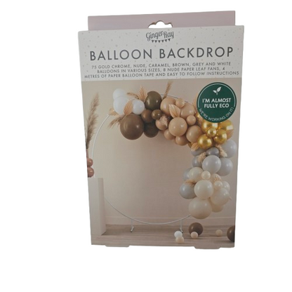 Ginger Ray Taupe, Brown & Nude Ballon Arch Kit (auch als Ballon Backdrop oder Pampas Ballon Arch)