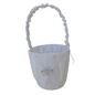 Blumenstreukorb Satin mit Griffruesche - Hochzeitsdeko Blumenkind