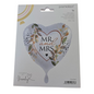 Folienballon Herz ,, MR. and MRS." -Florales Hochzeit-Design