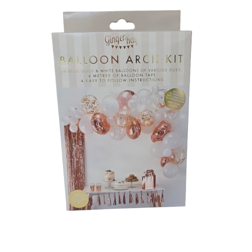 DIY Ballonbogen-Set Rosegold & Weiß (70 Teile)