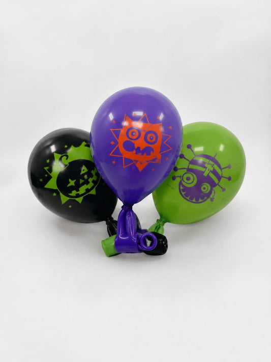 Halloween Luftballon Set - Gruselige Partyballons mit Monster-Motiven