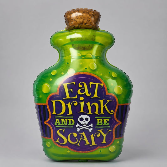 Halloween Folienballon "Zaubertrank-Flasche" - Eat, Drink and Be Scary