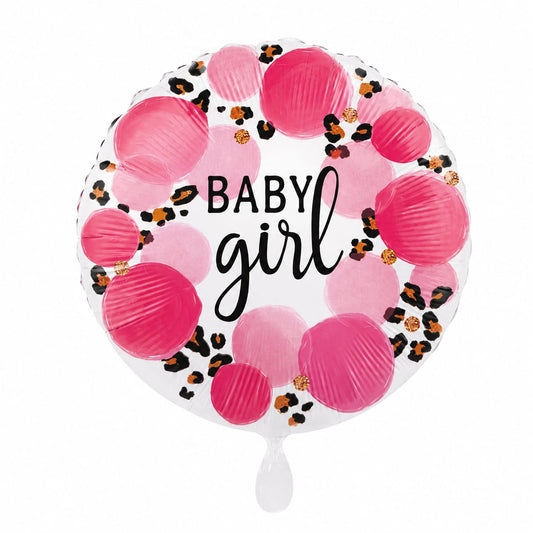 Premioloon Folienballon „Baby Girl“ Pink 43cm – ungefüllt