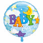Qualatex Bubbles ,,Baby Boy" Ballon 56cm-Transparenter Bubble Ballon für Helium