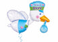 XL Storch Folienballon ,,It's a Boy" 81cm - Babyshower & Geburt Dekoration