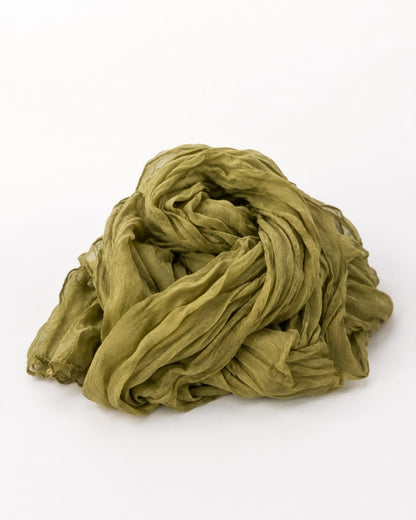 Tischläufer Musselin Olive – 90 x 300 cm