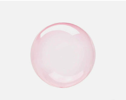 Anagram Crystal Clear Luftballon - Rund, Transparent (Dark Pink)-18-22Zoll (45-56 cm )