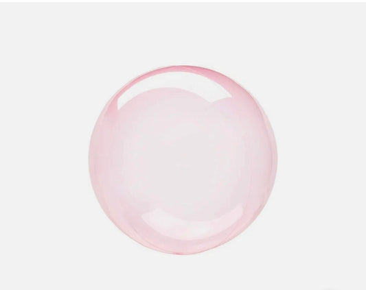 Anagram Crystal Clear Luftballon - Rund, Transparent (Dark Pink)-18-22Zoll (45-56 cm )