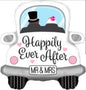Metallic „Happily Ever After Car“ SuperShape Folienballon