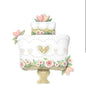 Qualatex „Glitter Gold Wedding Cake“ SuperShape XL Folienballon