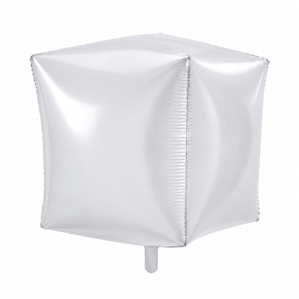 Folienballon Wuerfel Silber 35 cm - Moderner Deko-Ballon