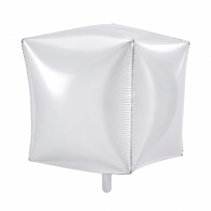 Folienballon Wuerfel Silber 35 cm - Moderner Deko-Ballon
