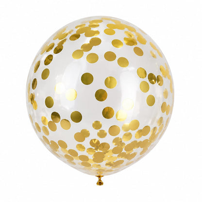 Crystal Clear Konfetti-Ballon Gold - 40 cm