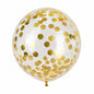 Crystal Clear Konfetti-Ballon Gold - 40 cm
