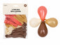 Linking Ballons Mix Rosa, Beige, Creme & Braun - 20 Stueck