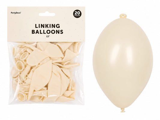 Linking Ballons Creme 13" - 20 Stueck